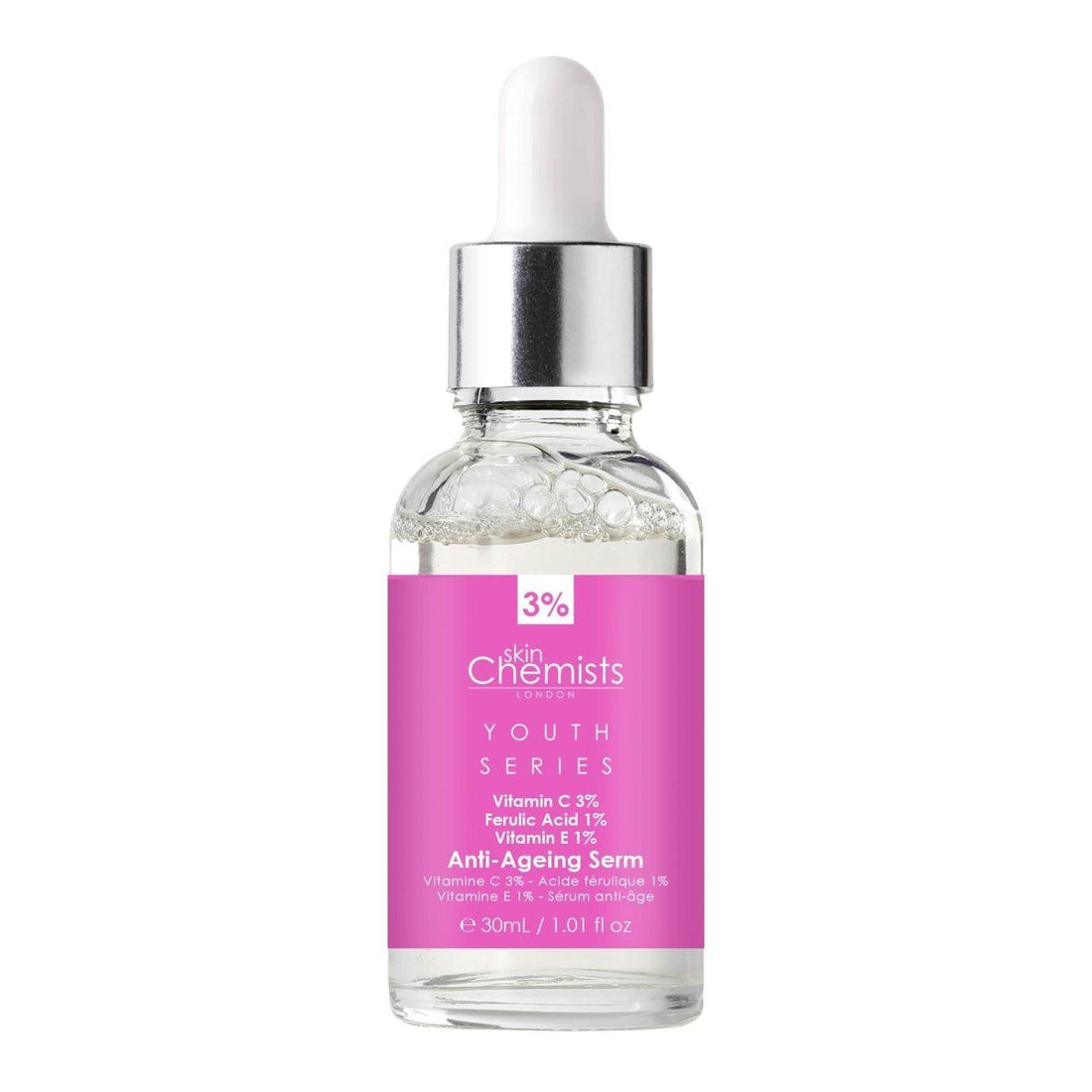 Anti-Ageing Serum Vitamin C 3%, Ferulic Acid 1%, Vitamin E 1% 30ml by skinChemists US