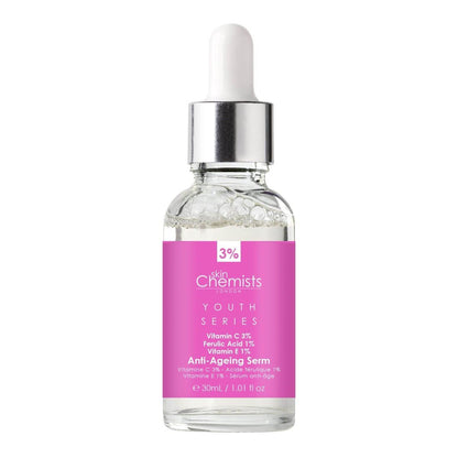 Anti-Ageing Serum Vitamin C 3%, Ferulic Acid 1%, Vitamin E 1% 30ml by skinChemists US