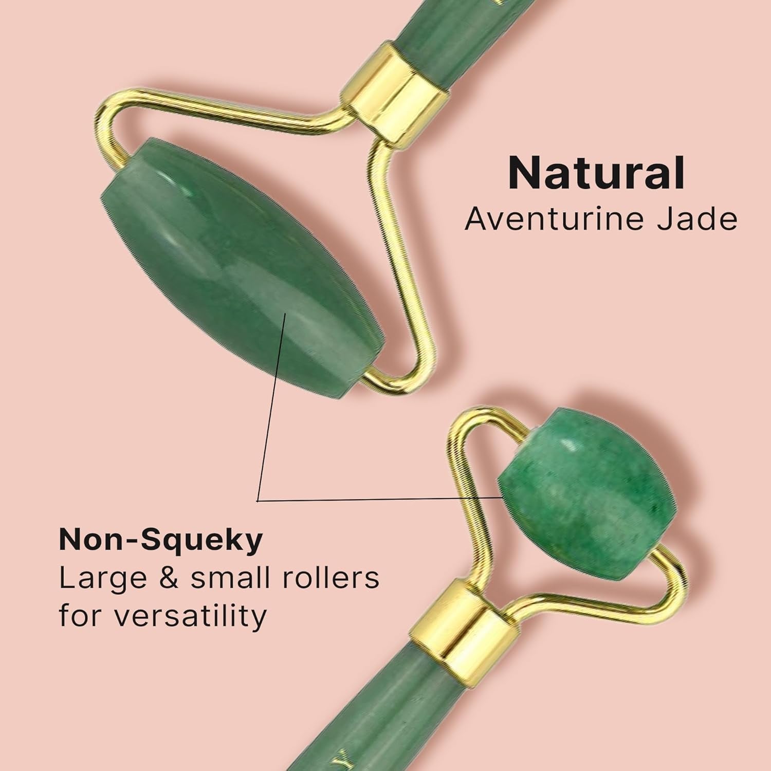 Jade Roller for Face - Smoothes Fine Lines &amp; Wrinkles, Face Massager Skin Care Tools with Small Eye Roller for Puffy Eyes, De-Puffing &amp; Firming Facial Tool, Self Care Gifts for Women by Korean Skin Care