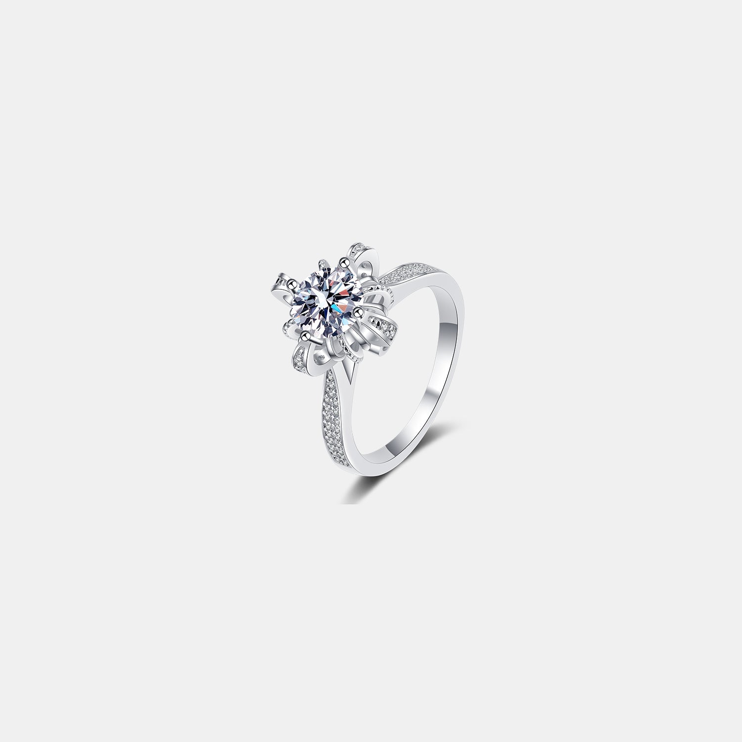 1 Carat Brilliant Round Cut Sparkala™ Pure Sterling Silver Ring by Sparkala