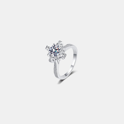 1 Carat Brilliant Round Cut Sparkala™ Pure Sterling Silver Ring by Sparkala