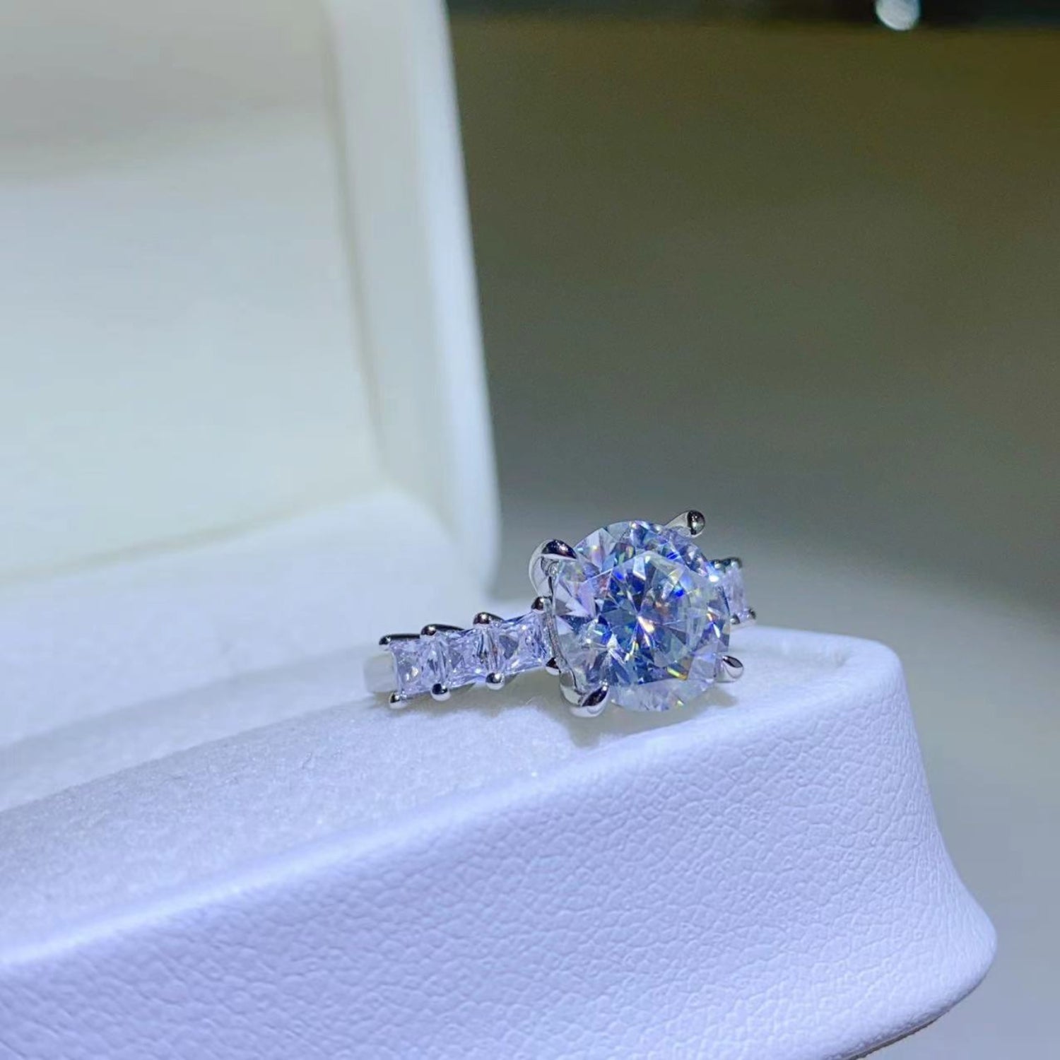 3 Carat Brilliant Round Cut Sparkala™ Pure Sterling Silver Ring by Sparkala