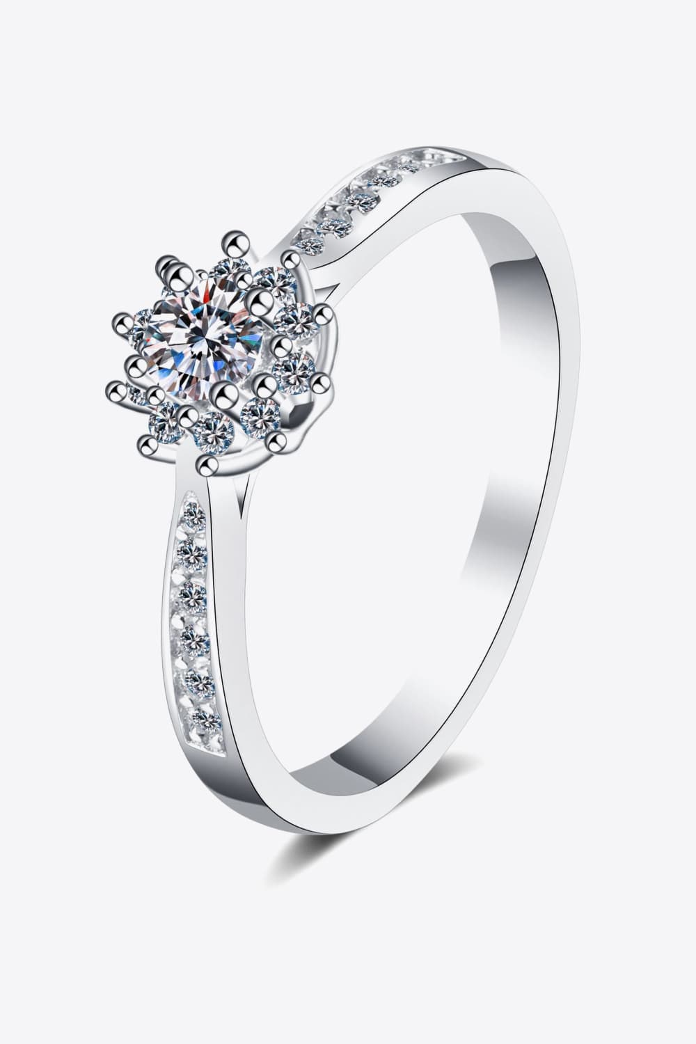 Sparkala™ Rhodium-Plated Snowflake Ring by Sparkala