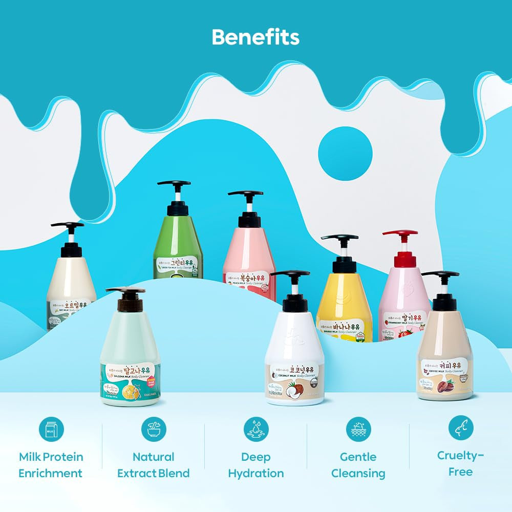 Kwailnara Coconut Milk Body Lotion &amp; Body Wash Set – Deeply Hydrating &amp; Refreshing Korean Skincare Set with Coconut Extract, 560G / 19.75Oz Each by Korean Skin Care