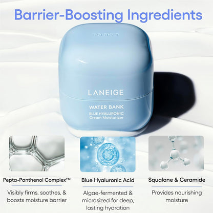 Water Bank Blue Hyaluronic Moisturizer: Barrier-Boosting Hydration, Squalane, Ceramide, Dermatologist-Tested by Korean Skin Care