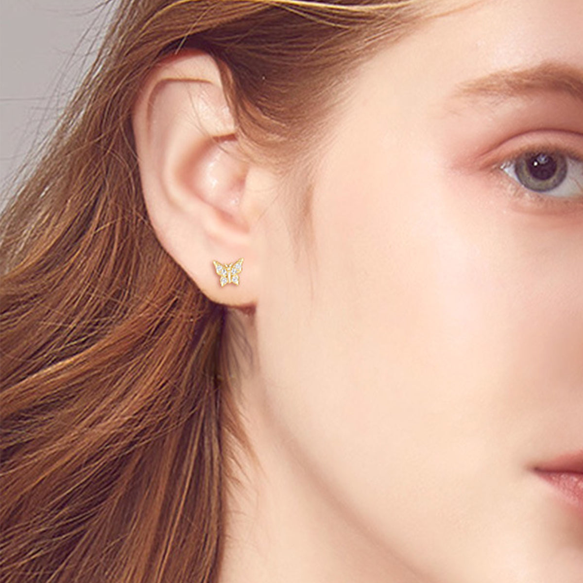 Sparkala™ Pure Sterling Silver Butterfly Stud Earrings by Sparkala