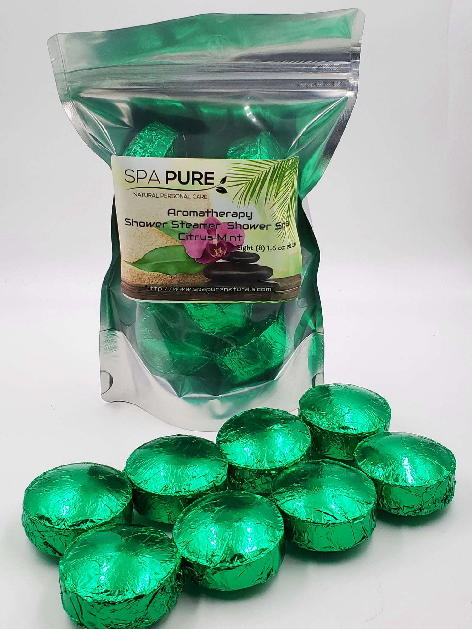 8 Aromatherapy Shower Bombs USA Made, 100% Natural/Organic Essential Oils-Transform your shower-Transform your mood by Spa Pure