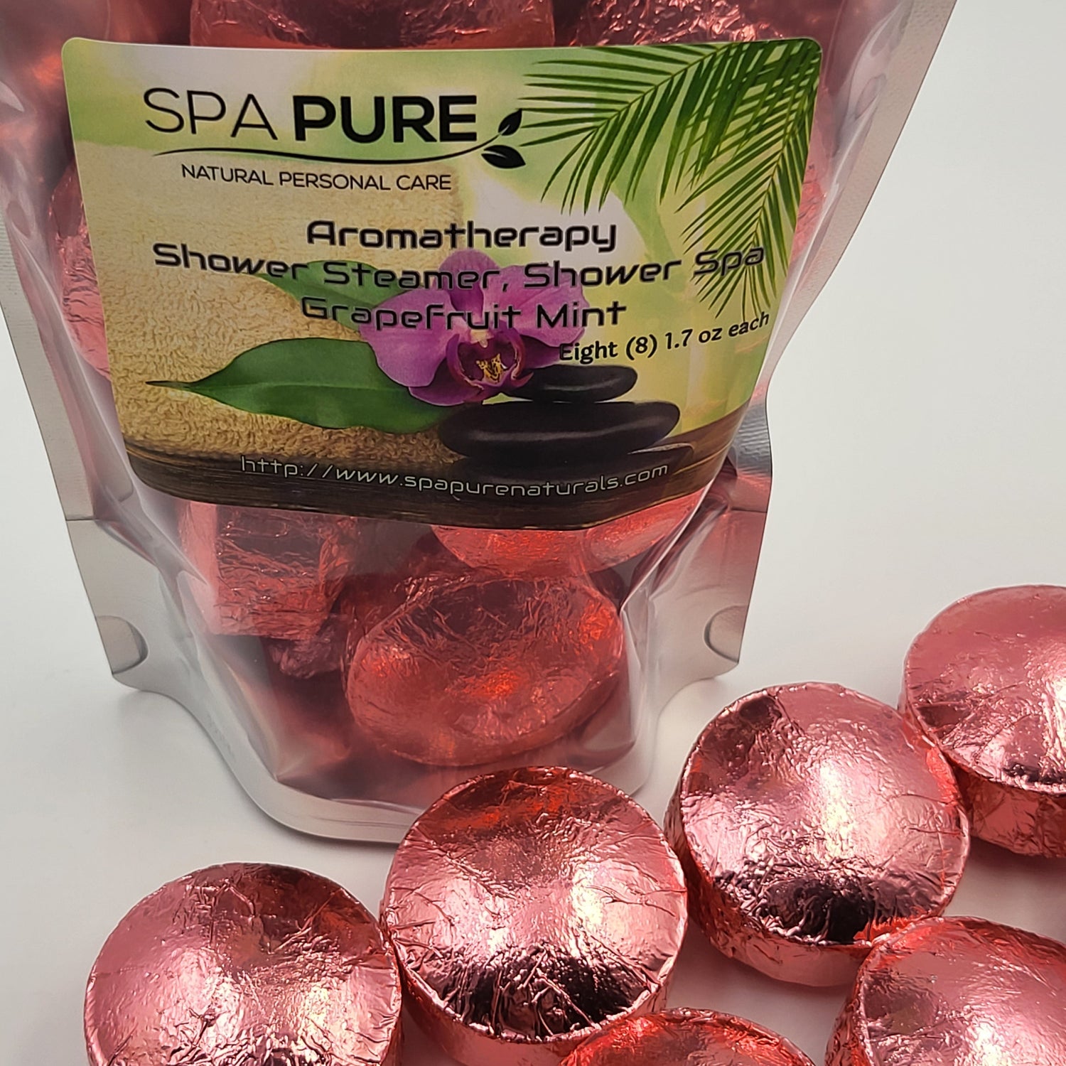 8 Aromatherapy Shower Bombs USA Made, 100% Natural/Organic Essential Oils-Transform your shower-Transform your mood by Spa Pure