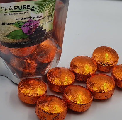 8 Aromatherapy Shower Bombs USA Made, 100% Natural/Organic Essential Oils-Transform your shower-Transform your mood by Spa Pure