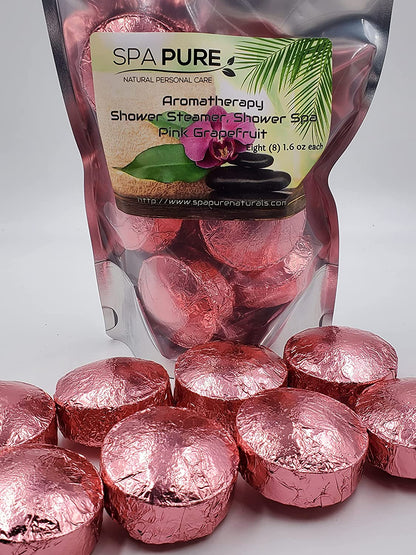 8 Aromatherapy Shower Bombs USA Made, 100% Natural/Organic Essential Oils-Transform your shower-Transform your mood by Spa Pure
