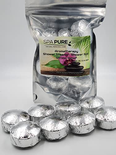 8 Aromatherapy Shower Bombs USA Made, 100% Natural/Organic Essential Oils-Transform your shower-Transform your mood by Spa Pure