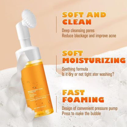 1Pcs Turmeric Facial Cleanser,Urmeric Facial Cleanser，Turmeric Foaming Cleanser,Deep Cleansing of Facial Skin， Turmeric Foaming Cleanser for All Skin by Korean Skin Care