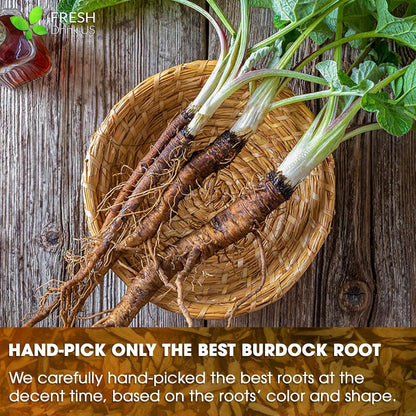 Burdock Root Powder, Burdock Root Extract, 100% Natural &amp; Pure from Burdock Root, Burdock Root Herbal Tea, No Additives, No Caffeine, Vegan by FreshDrinkUS - Natural and Premium Herbal Tea