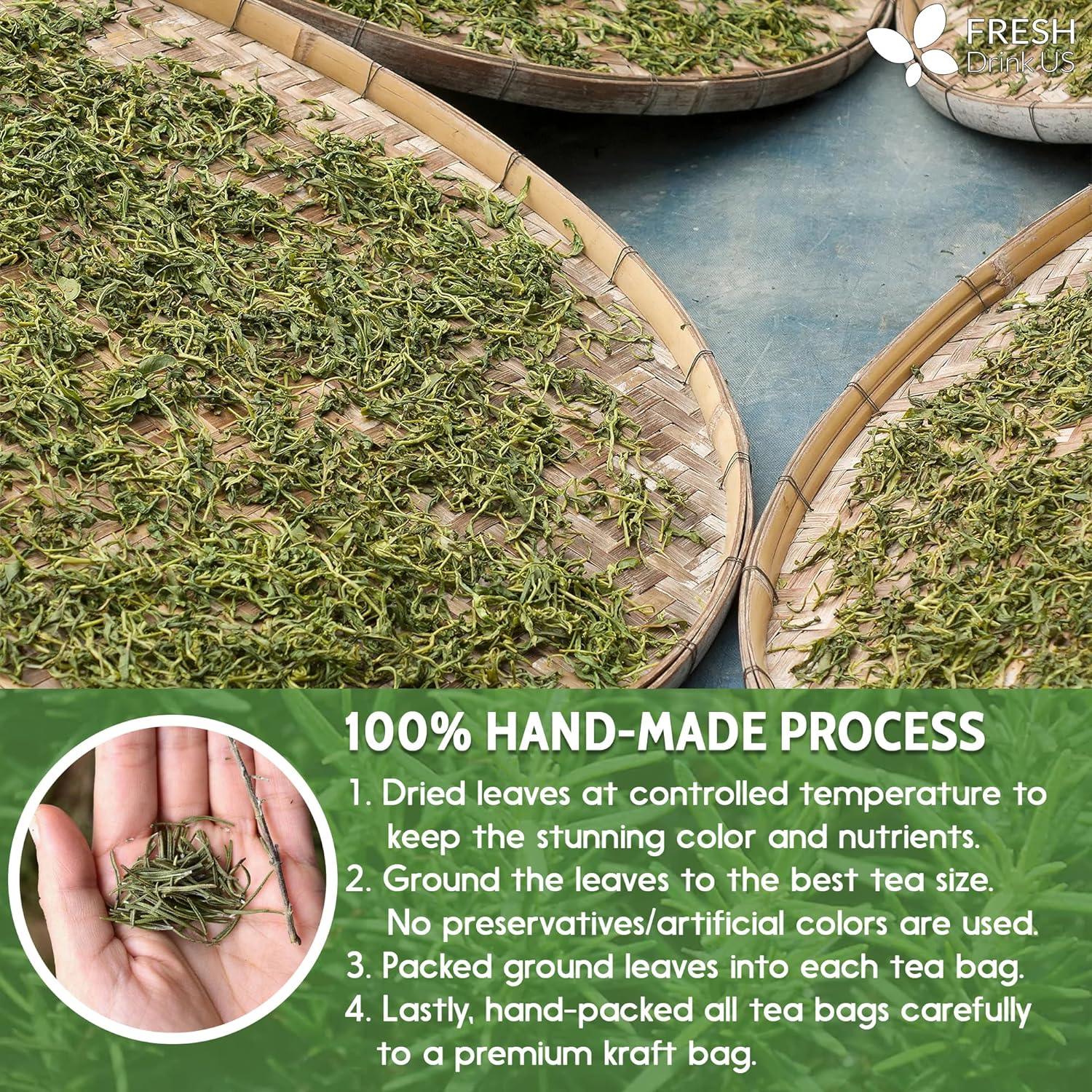Premium Rosemary Leaves, Tea Bags, Powder, 100% Natural &amp; Pure from Dried Rosemary Leaves, No Additives, No Caffeine, Vegan. Dried Rosemary Herb, Perfect for Seasoning, Spice Blends for Grilling &amp; Cooking by FreshDrinkUS - Natural and Premium Herbal Tea