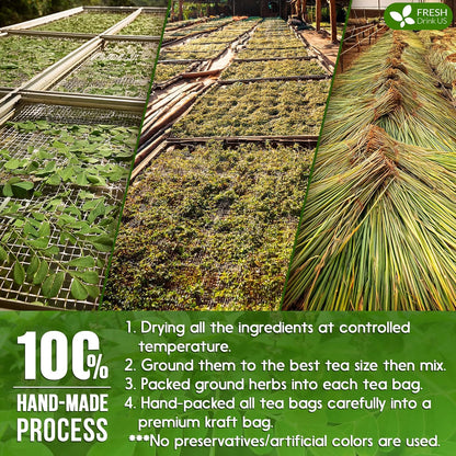 Premium Tulsi Moringa Lemongrass Tea Bags, 100% Natural &amp; Pure from Tulsi Holy Basil Leaves, Moringa &amp; Lemongrass. by FreshDrinkUS - Natural and Premium Herbal Tea