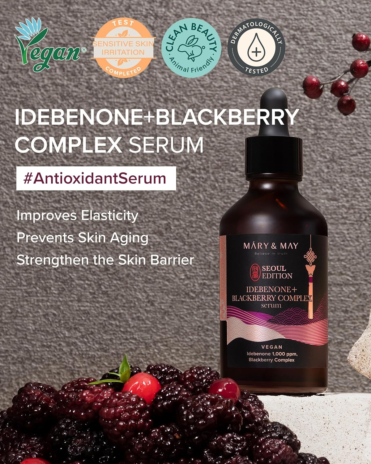 Mary &amp; May Vegan Idebenone+ Blackberry Complex Serum by AsiaBeautyMall