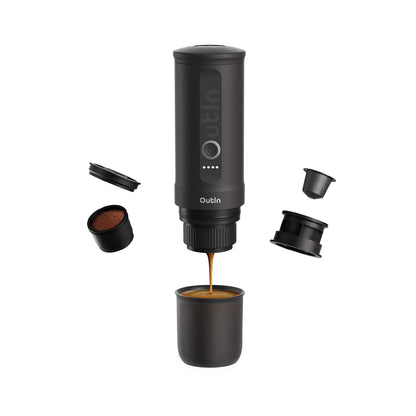 Nano Portable Espresso Machine (Space Grey) by OutIn