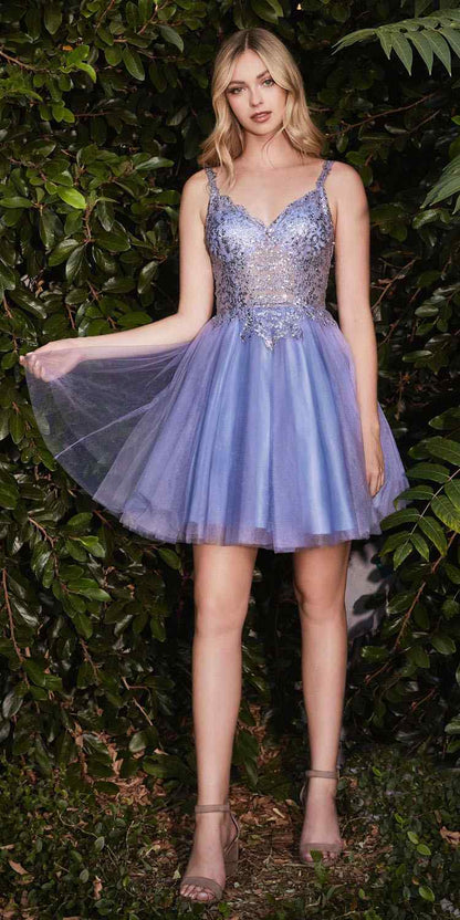 Cinderella Divine 9239 Short Poofy Layered A-Line Gown Tulle Skirt by DiscountDressShop