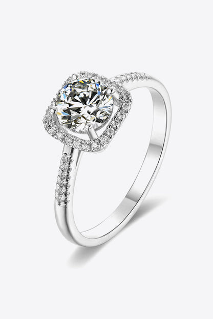 1 Carat Sparkala™ and Zircon Ring (Platinum Over Pure Sterling Silver) by Sparkala