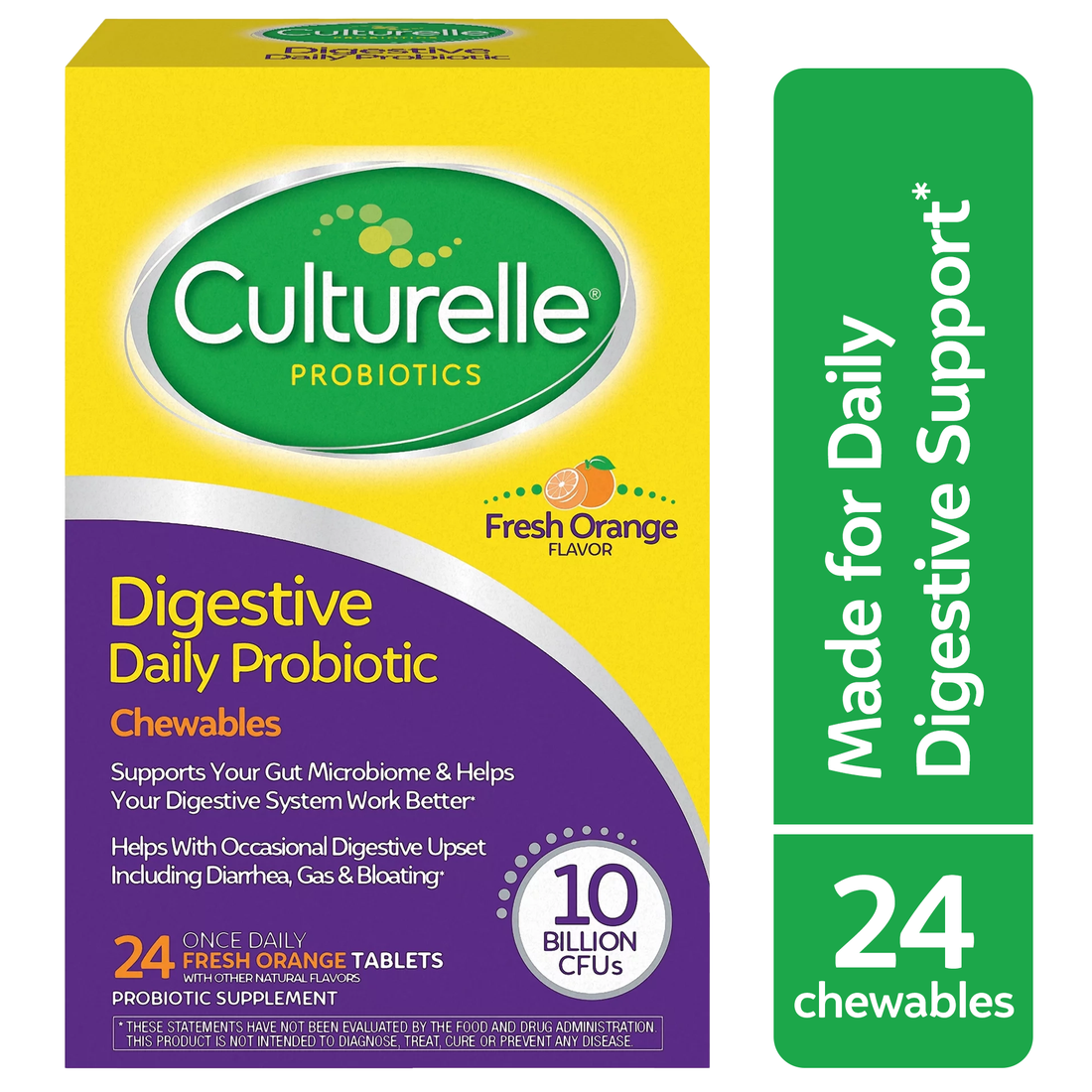 Culturelle Digestive Health Probiotic Chewable Tablets, Orange 24 ct by Pasteur Pharmacy