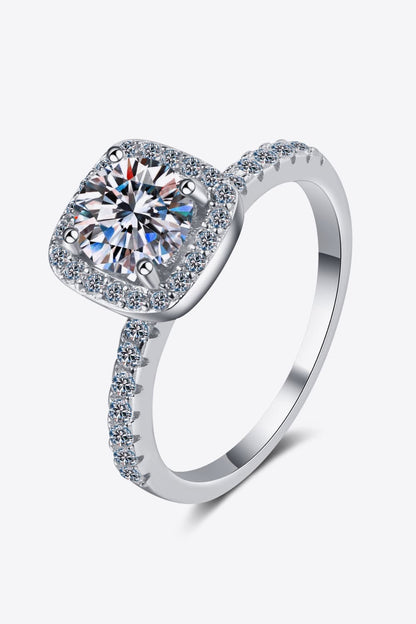 2 Carat Sparkala™ Square Halo Ring (Rhodium Over Pure Sterling Silver) by Sparkala