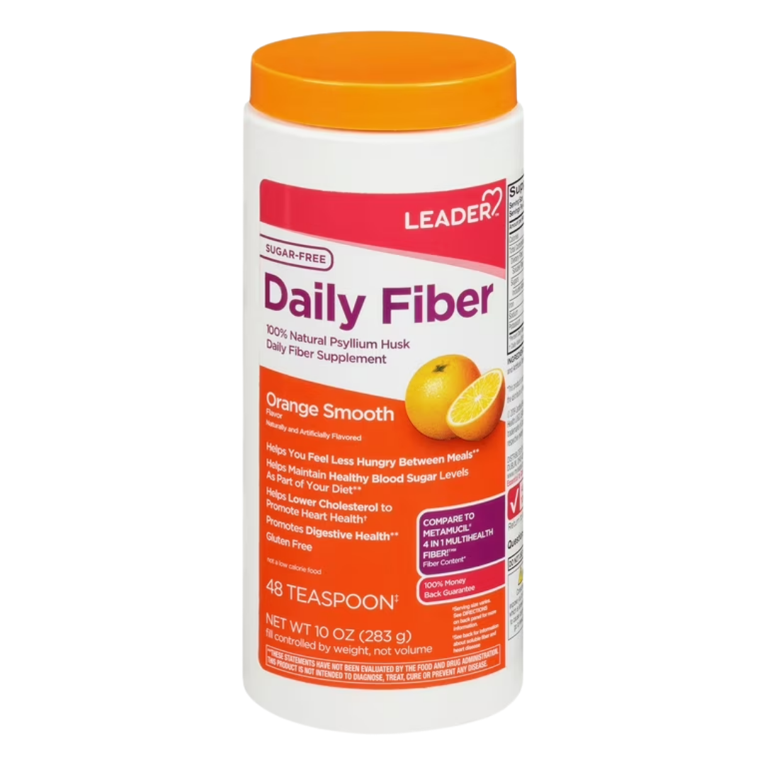 Leader Daily Fiber Powder Orange Psyllium Husk (13oz) by Farmacias Savia