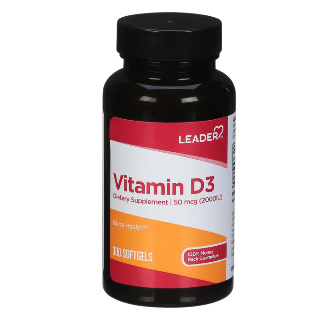 Leader Vitamin D3 2000 IU Softgels (300 ct) by Farmacias Savia