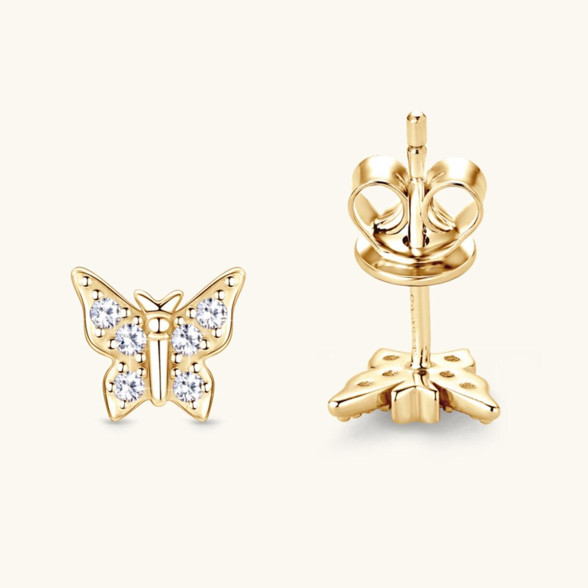 Sparkala™ Pure Sterling Silver Butterfly Stud Earrings by Sparkala