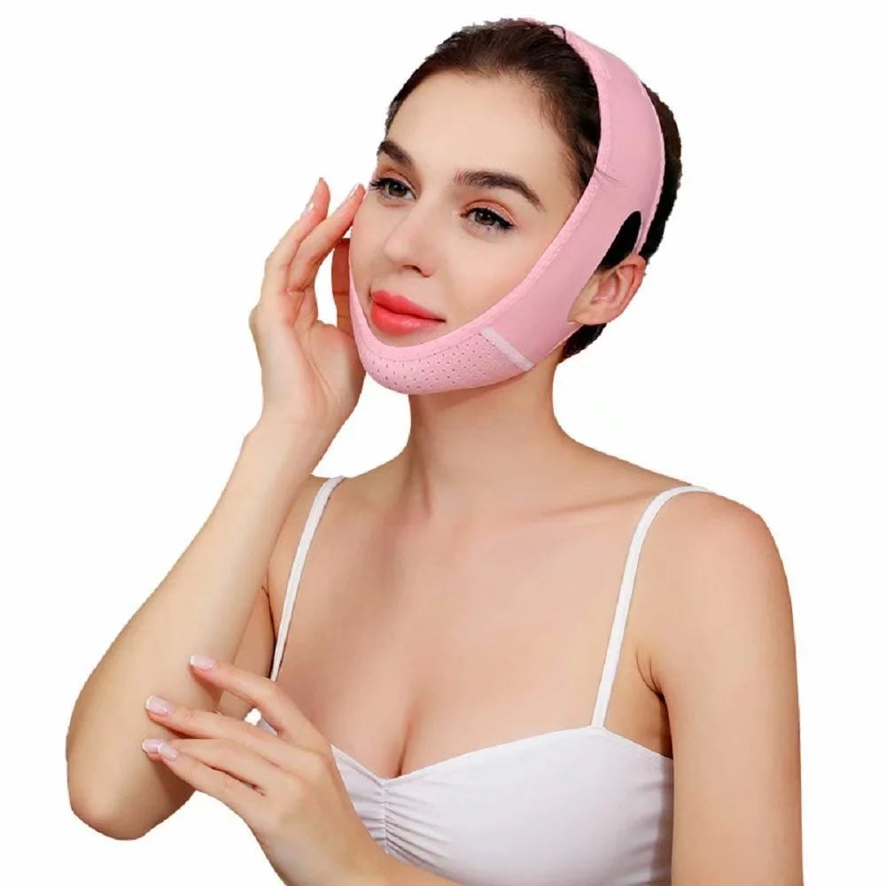 Reusable V Line Mask,V Shaped Face Mask for Sagging,Refined Jawline Support Strap,Adjustable Facial Slimming Strap,Chin up &amp; Face Lifting Belt by Korean Skin Care
