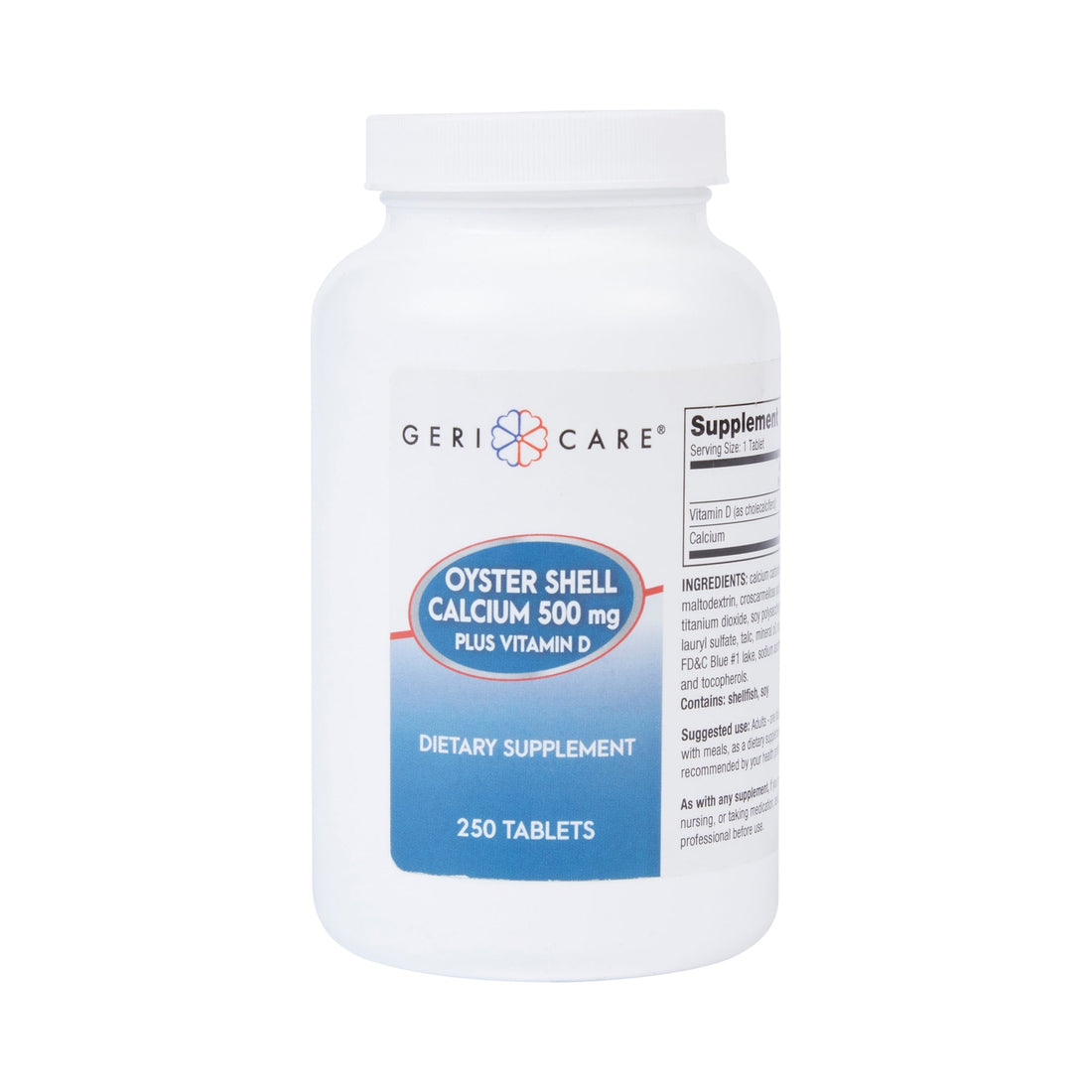 Geri-Care Oyster Shell Calcium 500 Mg Plus Vitamin D by Pasteur Pharmacy