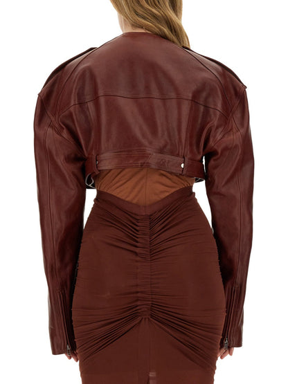 Rick Owens Women Leather Jacket by Luosophy