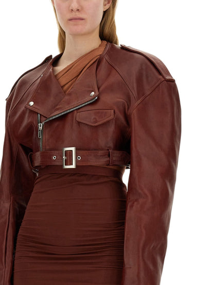 Rick Owens Women Leather Jacket by Luosophy