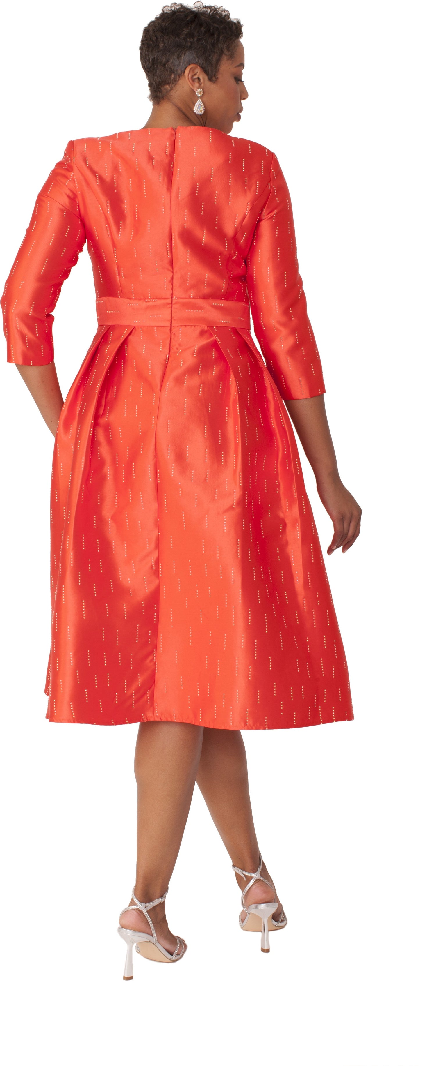 Shimmer A-Line Tea Length Dress - 9763 by Tally Taylor