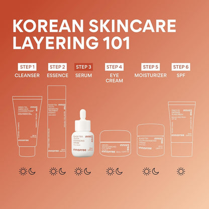 Black Tea Youth Enhancing Serum, Korean Serum with Niacinamide for Firming and Glow by Korean Skin Care