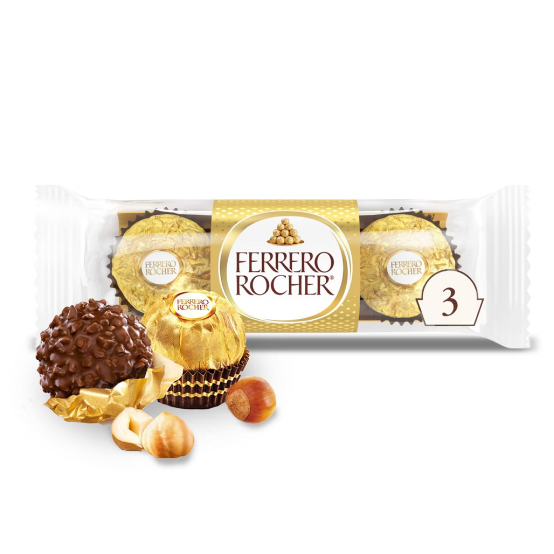 Ferrero Rocher Fine Hazelnut Milk Chocolate Bar (3 ct) by Farmacias Savia