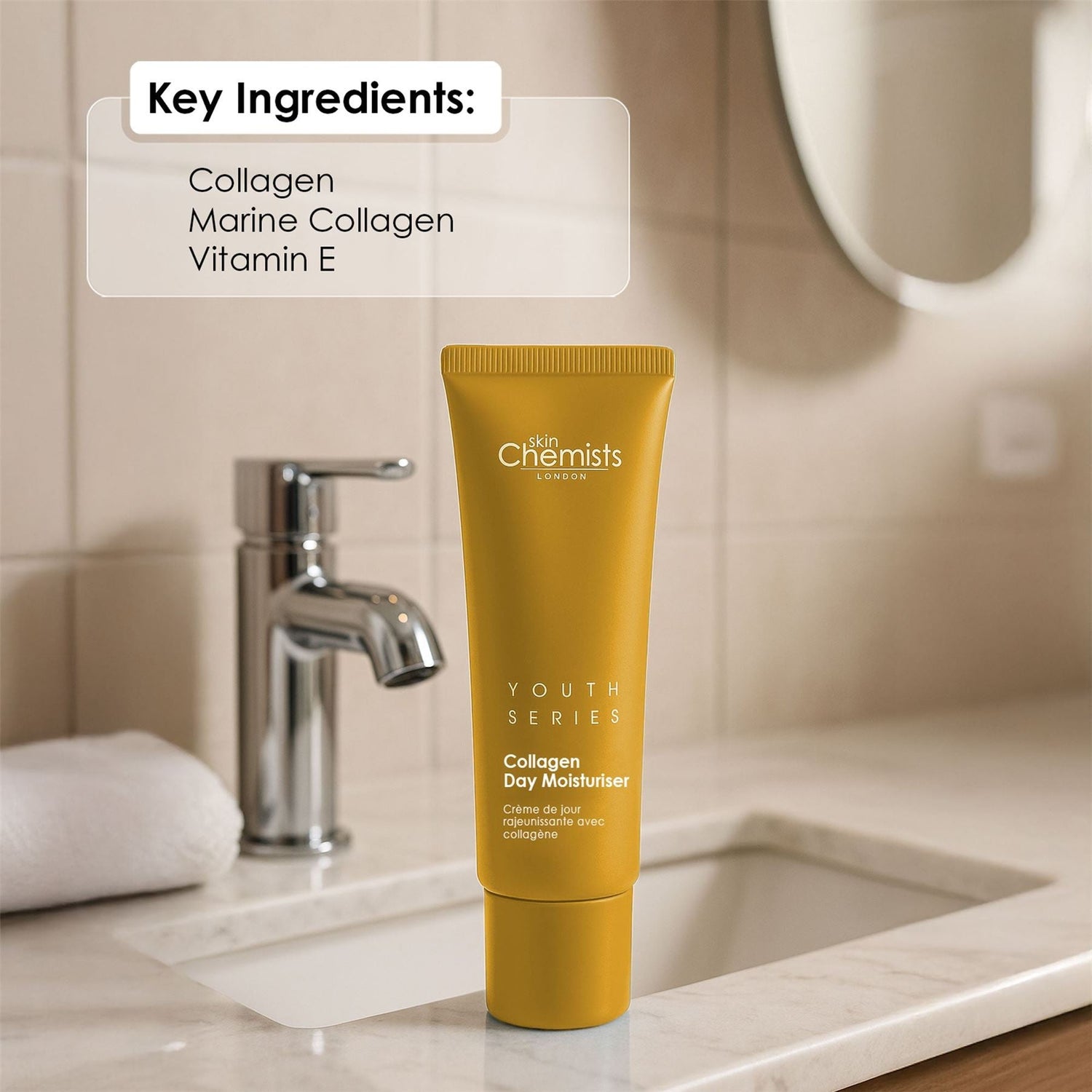 1% Collagen Day Moisturiser 50ml (Vegan) by skinChemists US