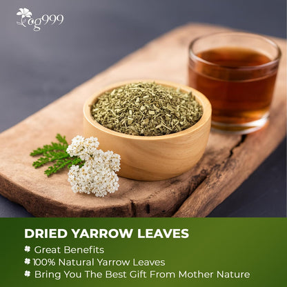 Premium Yarrow Tea Leaves | Naturally Aromatic, Freshly Packed Loose Leaf Yarrow by FreshDrinkUS - Natural and Premium Herbal Tea