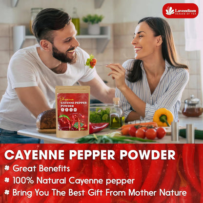 Premium Cayenne Pepper Powder– Pure Ground Red Pepper, Bold and Spicy Flavor by FreshDrinkUS - Natural and Premium Herbal Tea