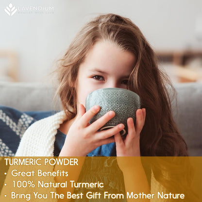 Turmeric Powder, 100% Natural &amp; Pure, Ground, Seasoning Root Powder, No Additives, No Gluten, Vegan by FreshDrinkUS - Natural and Premium Herbal Tea