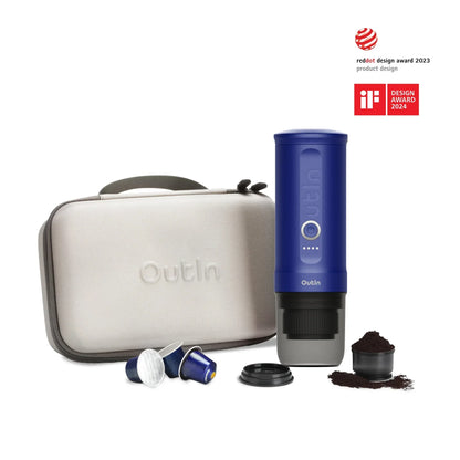 Nano Portable Espresso Machine Set (Ocean Blue) by OutIn