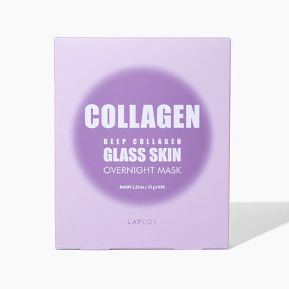 Deep Collagen Glass Skin Overnight Mask 4-pack by LAPCOS
