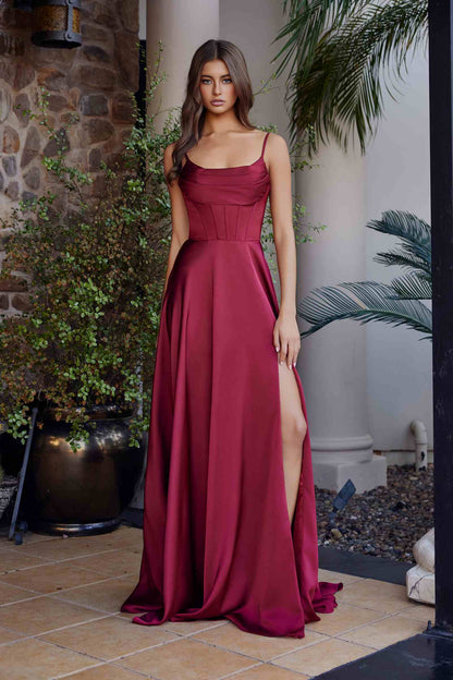 Nox Anabel A1744 Elegant Stretch Satin A-Line Evening Dress by DiscountDressShop