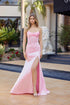 Nox Anabel A1753 Fitted Stretch Satin Strapless Prom Gown by DiscountDressShop
