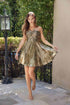 Nox Anabel A825 Short Metallic A-Line Homecoming Dress by DiscountDressShop