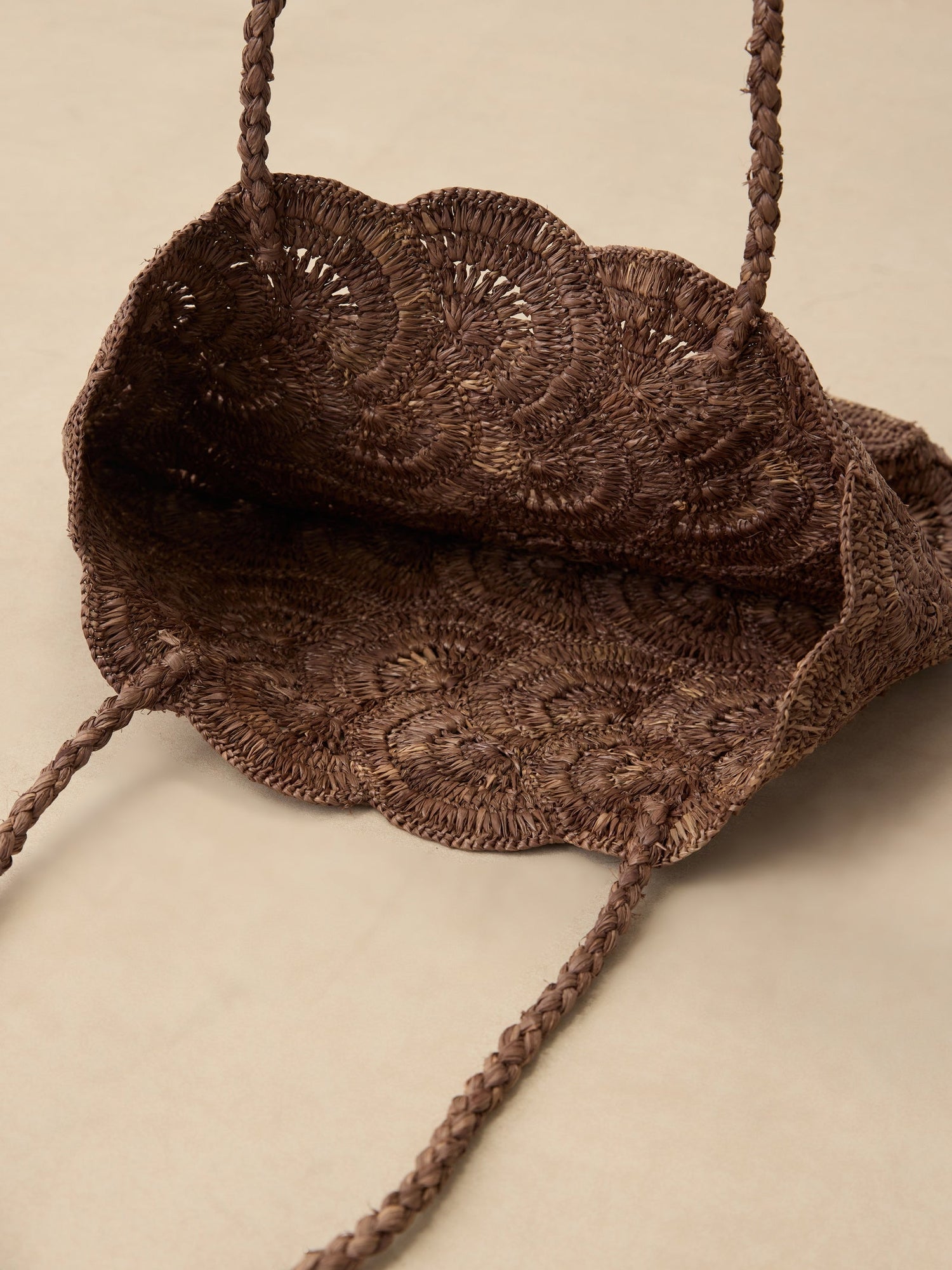 Handwoven Raffia Floral Pattern Tote Bag by LINTICO