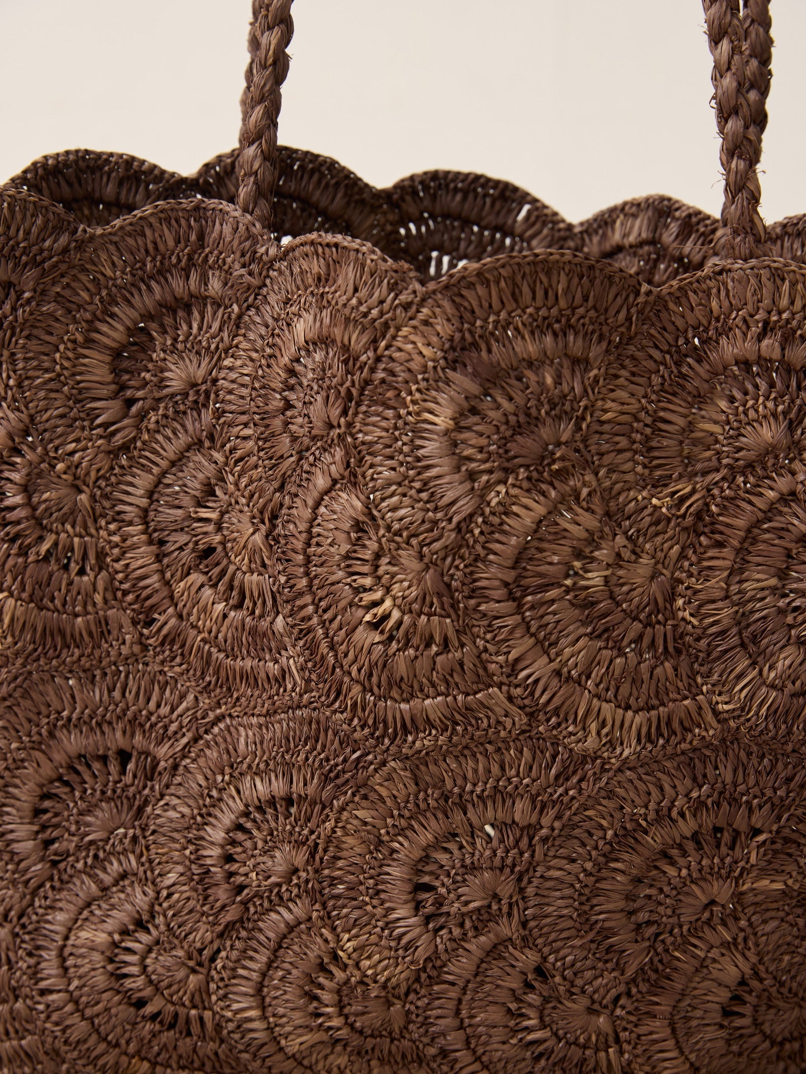 Handwoven Raffia Floral Pattern Tote Bag by LINTICO
