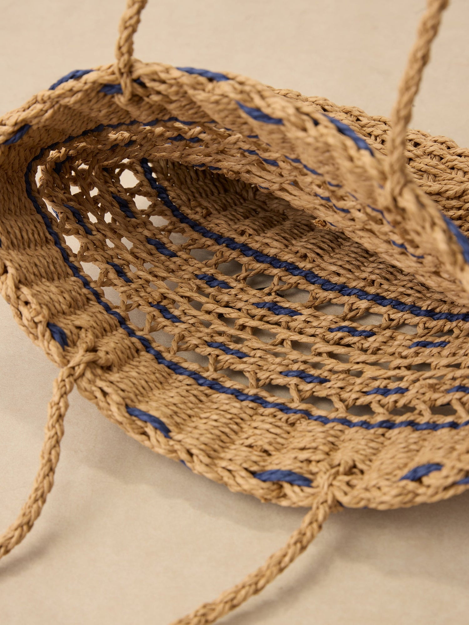 Handwoven Paper Straw Open-Weave Tote Bag by LINTICO