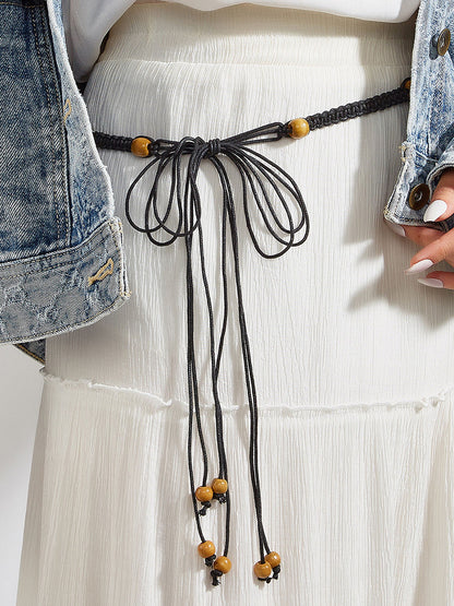Cotton-Linen Knotted Belt by LINTICO