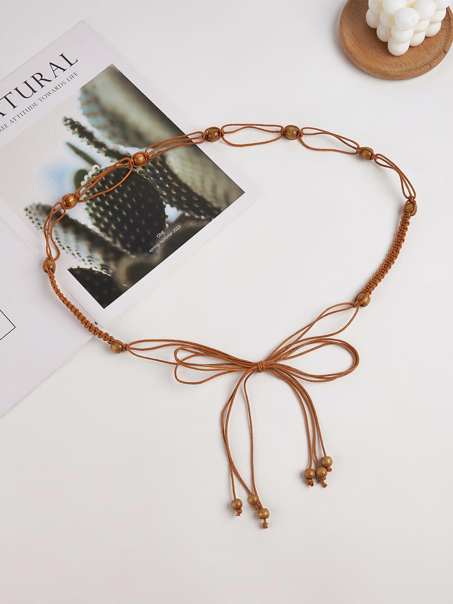 Cotton-Linen Knotted Belt by LINTICO