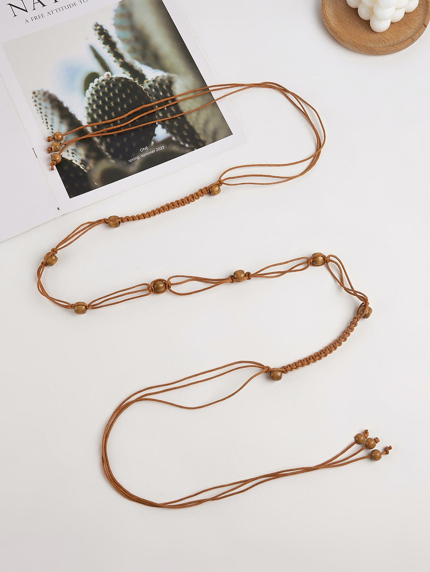 Cotton-Linen Knotted Belt by LINTICO